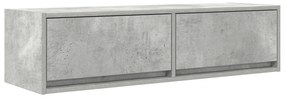 vidaXL Κομμάτι Τηλεόρασης Γκρι Σκυρόδεμα 100x31x25,5 εκ Επεξεργασμένο Ξύλο