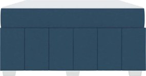 vidaXL Σκελετός Κρεβατιού με στρώμα Μπλε 160 x 200 cm ύφασμα