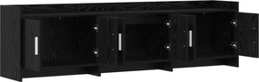 vidaXL Ντουλάπι TV 168 x 33 x 47 εκ. Μαύρη Δρυς Επεξεργασμένο Ξύλο
