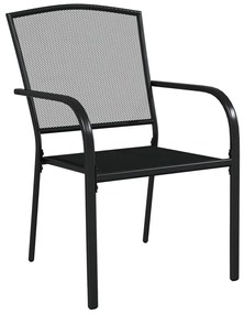 vidaXL Σετ Τραπεζαρίας Κήπου 3 Τεμαχίων Ανθρακί από Ατσάλι