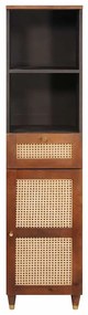 vidaXL Πλαϊνό γραφείο με συρτάρι με ράφι Καφέ 38 x 33.5 x 160 εκ