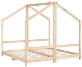 vidaXL Πλαίσιο Παιδικού Κρεβατιού 2x(80x160) εκ. από Μασίφ Ξύλο Πεύκου
