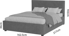 Κρεβάτι Billy Γκρι 150x200cm