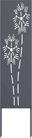 vidaXL Οθόνη Ιδιωτικότητας Κήπου Μαιανδρικό σχέδιο Ανθρακί 32 χ 140 εκ