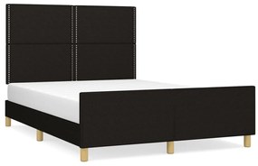 vidaXL Σκελετός Κρεβατιού Χωρίς Στρώμα Μαύρο 140x200 εκ.Υφασμάτινο