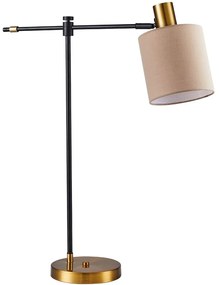 Φωτιστικό Επιτραπέζιο Adept 77-8876 43x16x56cm 1xE27 60W Multi-Brown Homelighting Μέταλλο,Ύφασμα