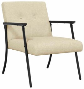 vidaXL Πολυθρόνα Κρεμ 59 x 75 x 78 εκ ύφασμα