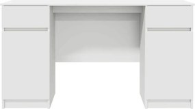 vidaXL Γραφείο με συρτάρι Λευκό 140 x 49 x 76 εκ. Επεξεργασμένο ξύλο