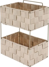 Ραφιέρα Μπάνιου Διπλή (20.5x13x28) T-D Beige 84230161