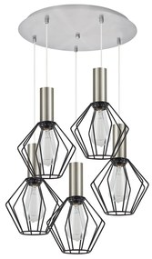 Φωτιστικό Οροφής SE21-NM-4-5NM-GR1 ADEPT TUBE Nickel Matt Pendant Black Metal Grid+ - 77-8440 - 51W - 100W - 77-8440