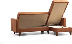 Corner Sofa-Bed Polya - Tile Red Tile Red