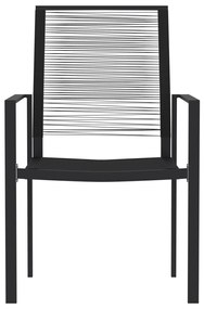 vidaXL Σετ Τραπεζαρίας Κήπου 5 Τεμαχίων Μαύρο