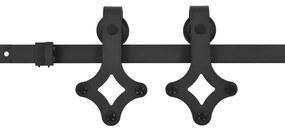 vidaXL Μηχανισμός Συρόμενης Μεσόπορτας Μαύρος SKIEN 200 εκ. Ατσάλινος