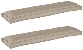 vidaXL Σετ Μαξιλαριών Πάγου 2 pcs Taupe 150 x 40 x 8 εκ. Ύφασμα Oxford