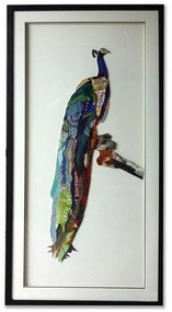 Supergreens Πίνακας Κολάζ Peacock 130x65 εκ
