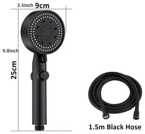 Jieyi Σετ Τηλέφωνο Κεφαλή Ντους Μπάνιου 1.5m - Shower Head