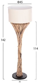 ΔΙΑΚΟΣΜΗΤΙΚΟ ΦΩΤΙΣΤΙΚΟ ΔΑΠΕΔΟΥ ALTAR HM4433 DRIFTWOOD--ΛΕΥΚΟ PVC Φ45x142Υεκ. (1 Τεμμάχια)