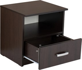 ΚΟΜΟΔΙΝΟ ΜΕ ΣΥΡΤΑΡΙ ADLER WENGE HM2431.02 45X40X48Yεκ.