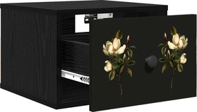 vidaXL Τοίχου κομοδίνο BREMEN Μαύρη Δρυς 36 x 33 x 25 εκ.