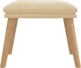vidaXL Υποπόδιο Κρεμ 45x29,5x35 εκ. Βελούδινο