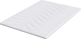 vidaXL Στρώμα επικάλυψης Λευκό 140 x 190 cm Υφασμα Πλεκτό