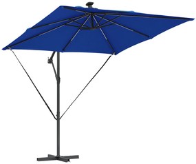 vidaXL Ομπρέλα Cantilever Banana με κλειδαριά Μπλε 249 x 249 x 250 εκ.