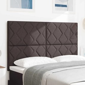 vidaXL Κεφαλάρι Σκούρο Καφέ 160 cm ύφασμα