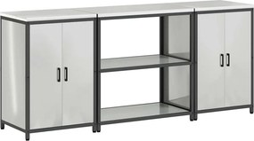 vidaXL Σετ Αποθήκευσης Κουζίνας HATTEM 3 pcs Ασημί