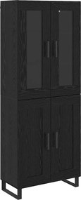 vidaXL Highboard 2 pcs Μαύρη Οξυά 69,5 x 34 x 180 εκ.