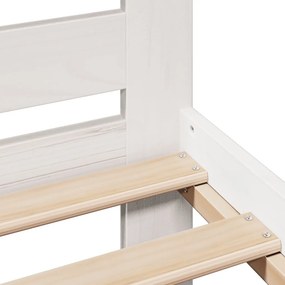 vidaXL Σκελετός Κρεβ. Χωρίς Στρώμα Λευκό 150x200 εκ Μασίφ Πεύκο