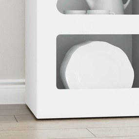 vidaXL Πλαϊνό γραφείο Λευκό 40 x 35 x 100,5 εκ Επεξεργασμένο ξύλο