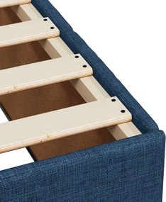 vidaXL Πλαίσιο κρεβατιού χωρίς στρώμα μπλε 120x200cm ύφασμα