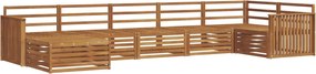 vidaXL Σειρά Καναπέ Εξωτερικού 7 pcs Φυσικό