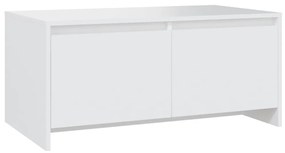 Τραπεζάκι Σαλονιού Λευκό 90 x 50 x 41,5 εκ. από Μοριοσανίδα - Λευκό