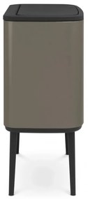 Κάδος Brabantia Bo Touch 651113, 11+23 l, Ομαλό και αθόρυβο άνοιγμα, Μεγάλο άνοιγμα, Γκρι