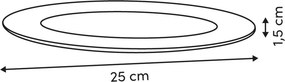 Πιάτο Φαγητού Ρηχό Πλαστικό (Φ25) F-V Solea 213545A