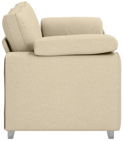vidaXL Καναπές Loveseat Κρεμ 140 εκ Υφάσματος