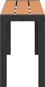 vidaXL Παγκάκι κήπου Καφέ 100 x 28 x 45 εκ. Ατσάλι