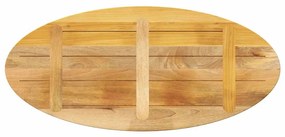 vidaXL Επιφάνεια Τραπεζιού Οβάλ 110x40x3,8 εκ. Μασίφ Ξύλο Μάνγκο