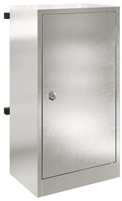 vidaXL γραμματοκιβώτιο Μαύρο 30 x 23 x 55 εκ. Ανοξείδωτο ατσάλι