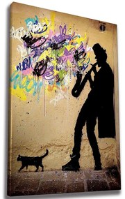 Πίνακας Καμβάς 966BRS1180 70x100cm Multi Wallity Κάθετοι Wood, Canvas