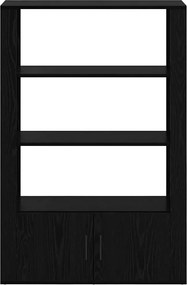 vidaXL Πλαϊνό γραφείο Μαύρη δρυς 30 x 80 x 119.5 εκ Επεξεργασμένο ξύλο