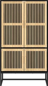 vidaXL Ντουλάπι Μαύρο 70 x 35 x 125 εκ. από Επεξεργασμένο Ξύλο
