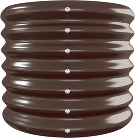 vidaXL Ζαρντινιέρα Καφέ 260x40x36 εκ. Γαλβανισμένος χάλυβας