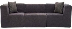 Καναπές Τριθέσιος Raks 825BLC4318 245x85x70cm Anthracite