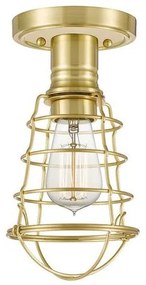 Πλαφονιέρα Φωτιστικό Οροφής 1xE27  Πλέγμα  Mixon Elstead Lighting QZ-MIXON-SF-BB Ορείχαλκος