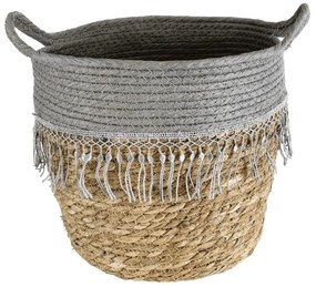 Καλάθι - Κασπώ Syros 20282 Φ25x22cm Beige-Grey GloboStar Grass