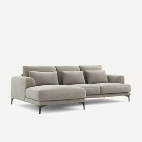 Γωνιακός καναπές αριστερός από βελούδινο chenille, Marsile