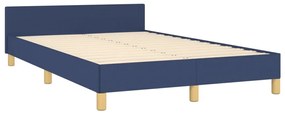 vidaXL Πλαίσιο κρεβατιού χωρίς στρώμα μπλε 120x200cm ύφασμα