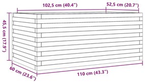 ΖΑΡΝΤΙΝΙΕΡΑ ΚΗΠΟΥ ΛΕΥΚΗ 110X60X45,5 ΕΚ. ΑΠΟ ΜΑΣΙΦ ΞΥΛΟ ΠΕΥΚΟΥ 847284